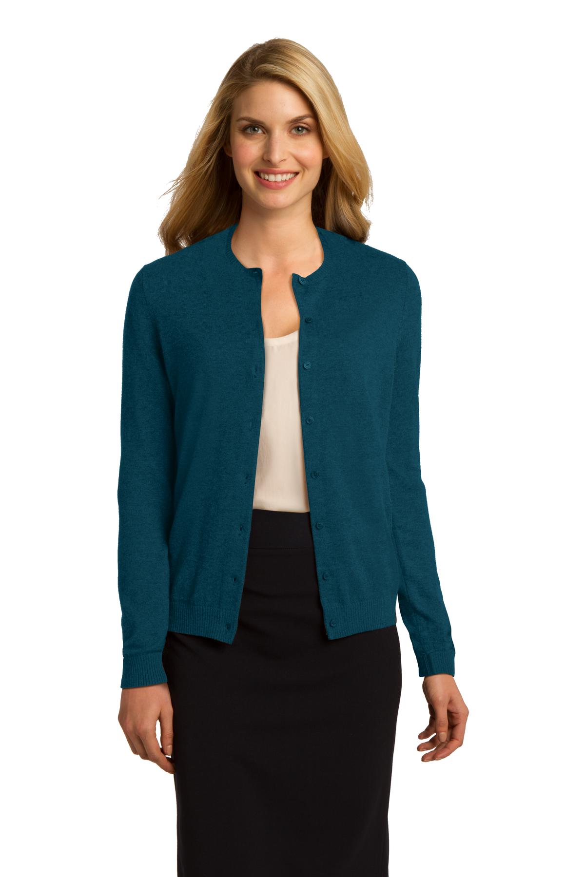 Port Authority Women's Cardigan Sweater. LSW287 Womens Apparel Sweatshirts & Fleece