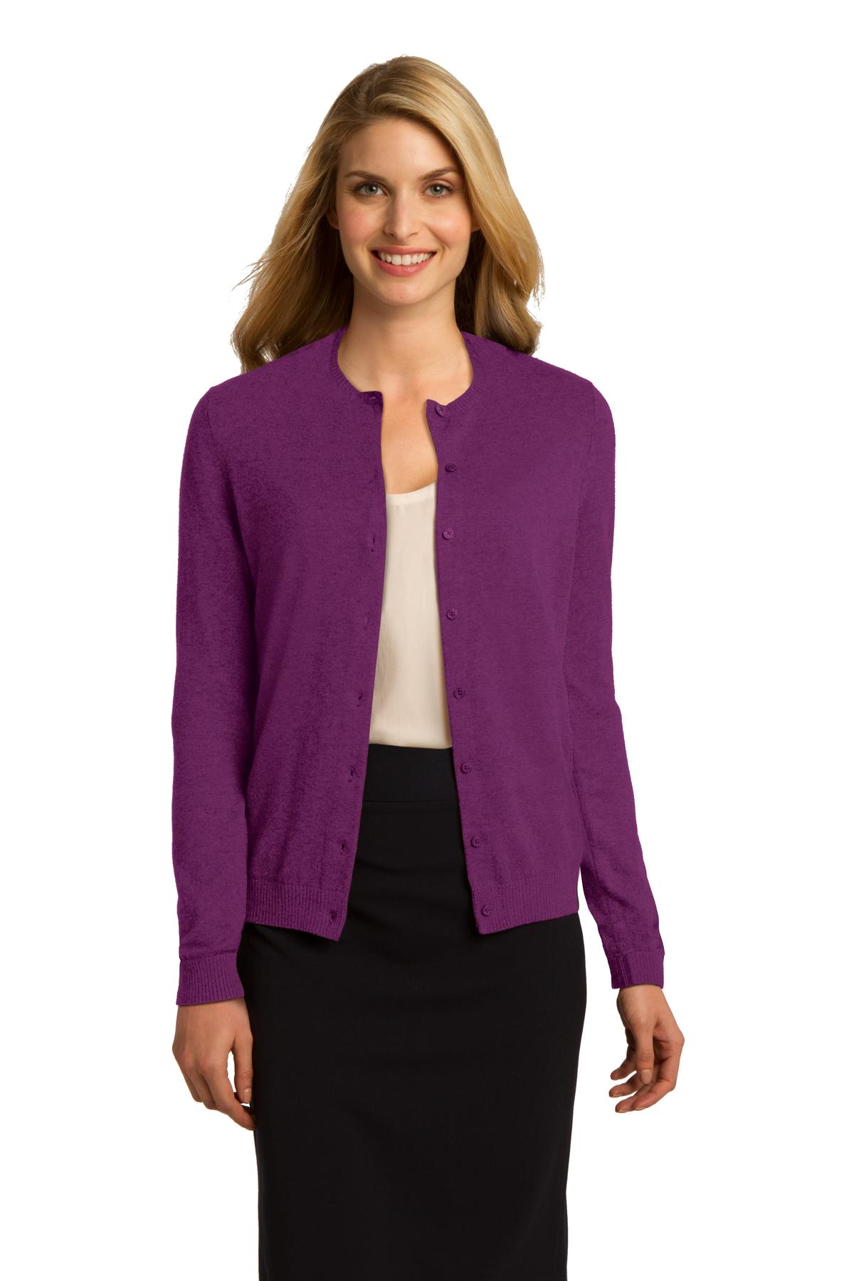 Port Authority Women's Cardigan Sweater. LSW287 Womens Apparel Sweatshirts & Fleece