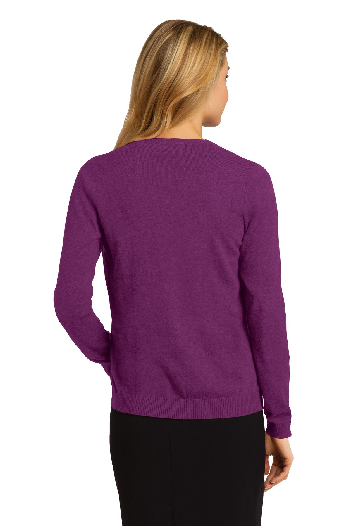 Port Authority Women's Cardigan Sweater. LSW287 Womens Apparel Sweatshirts & Fleece