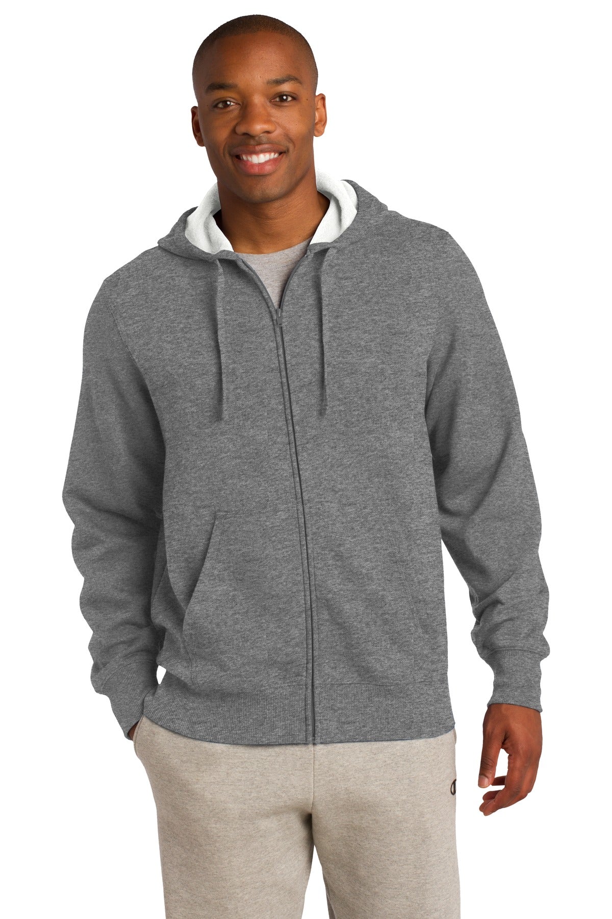 Sport-Tek Men's Full-Zip Hooded Sweatshirt Mens Apparel Sweatshirts & Fleece