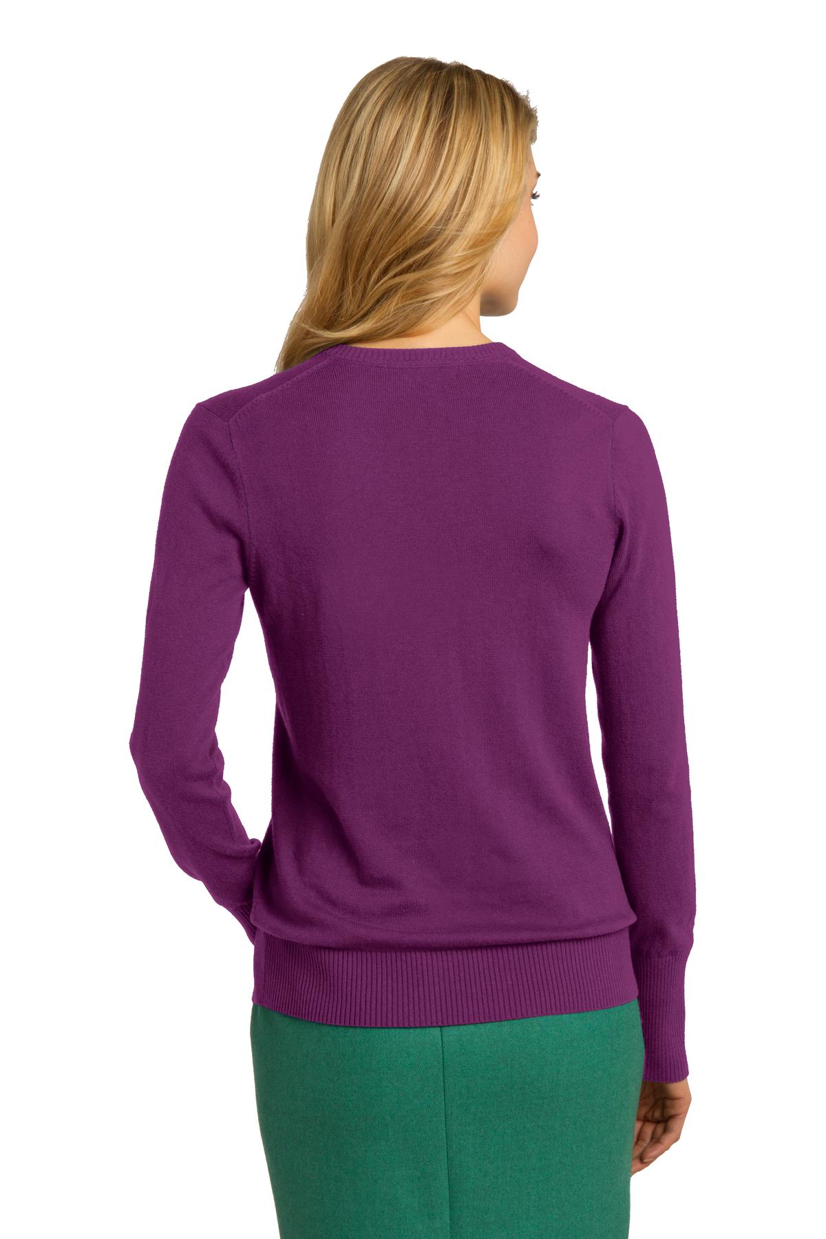 Port Authority Women's V-Neck Sweater. LSW285 Womens Apparel Shirts & Tops