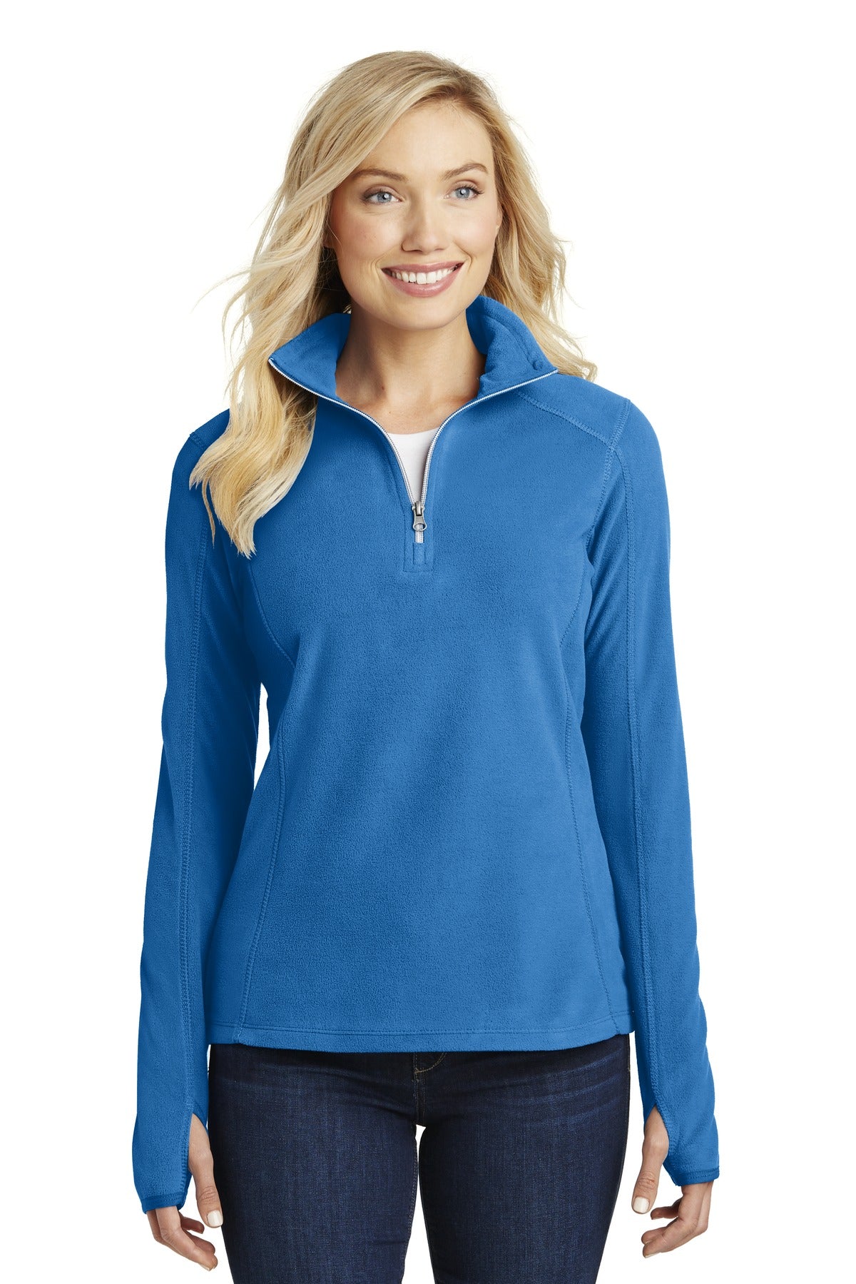 Port Authority Women's Microfleece 1/2-Zip Pullover. L224 Womens Apparel Sweatshirts & Fleece