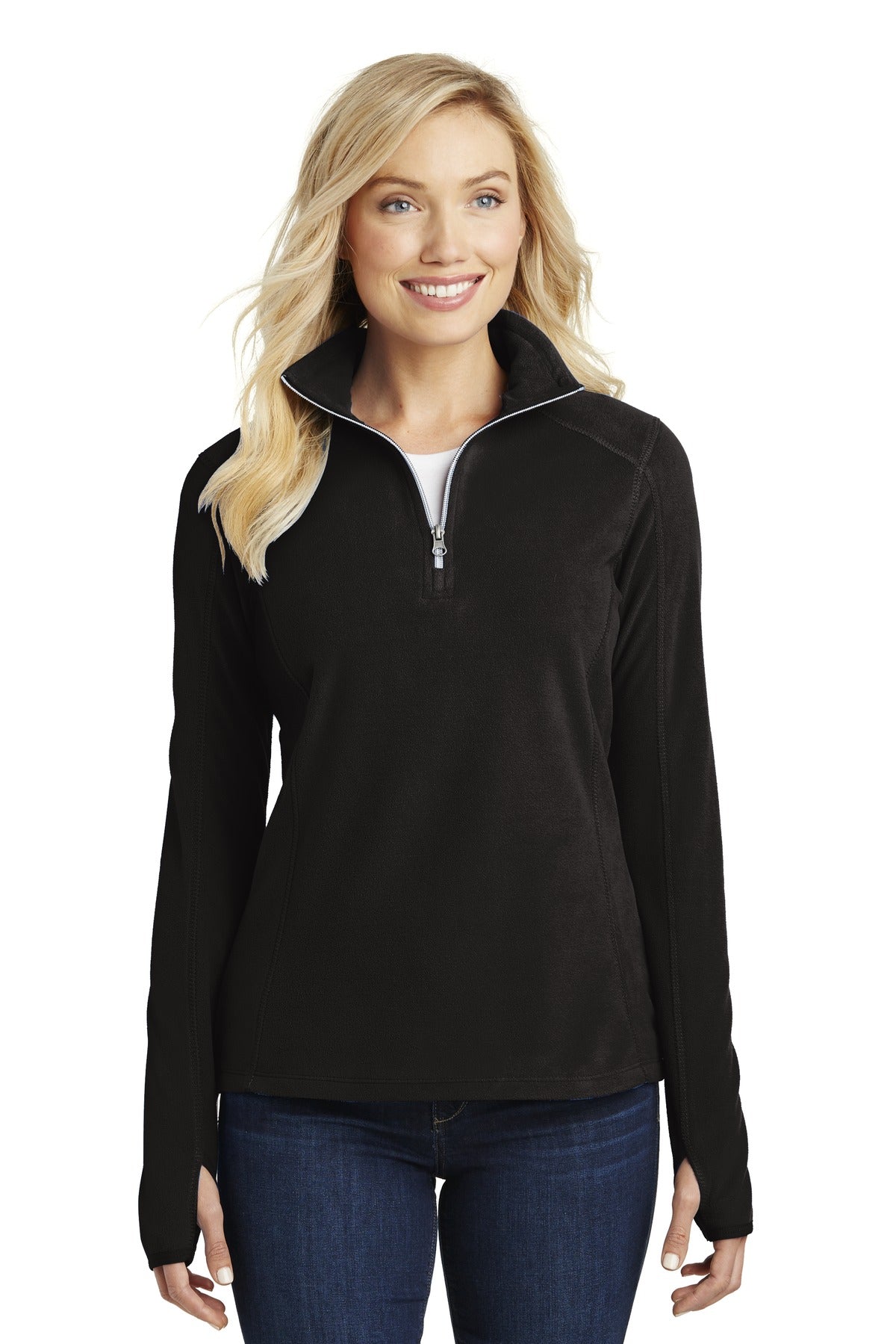 Port Authority Women's Microfleece 1/2-Zip Pullover. L224 Womens Apparel Sweatshirts & Fleece