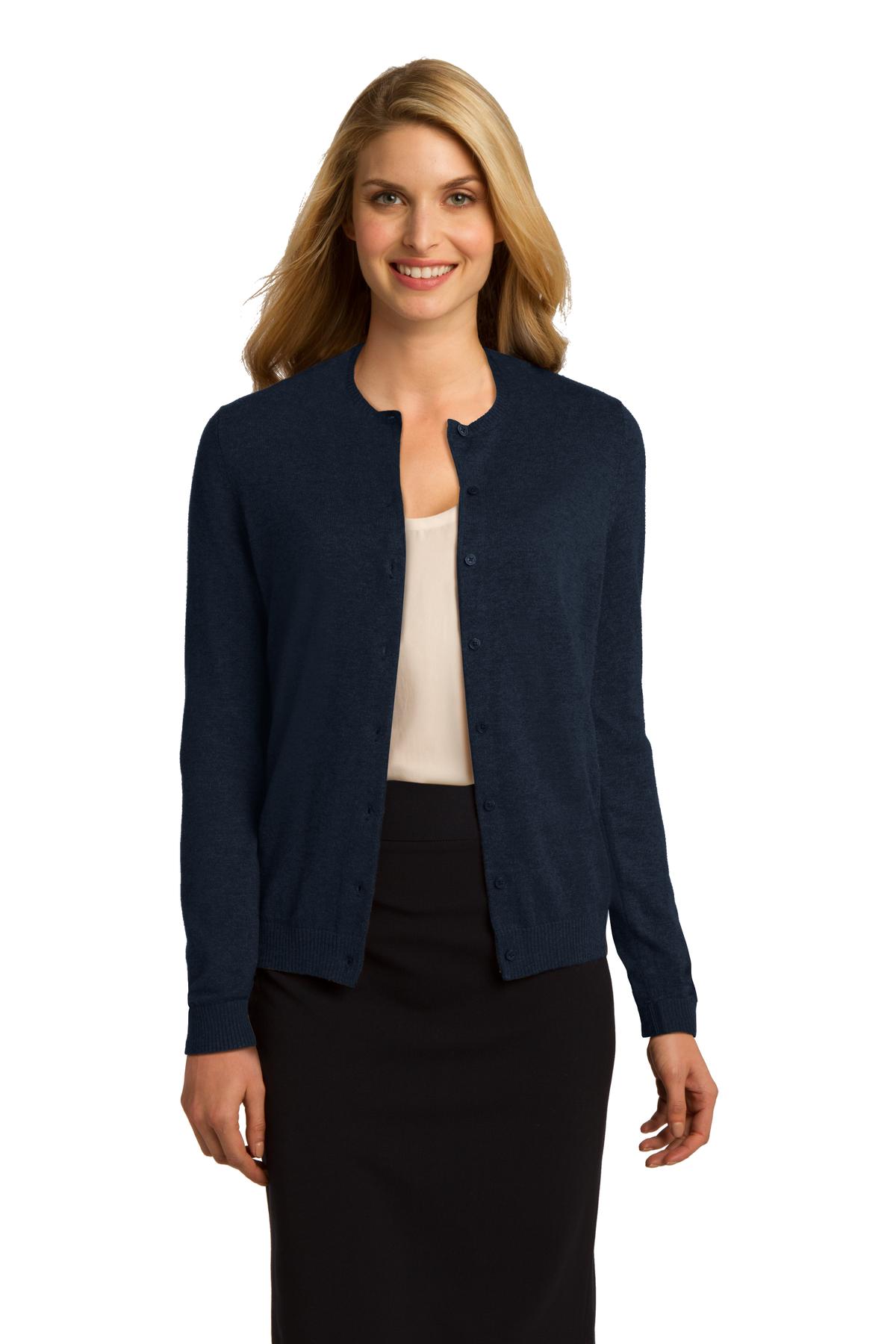 Port Authority Women's Cardigan Sweater. LSW287 Womens Apparel Sweatshirts & Fleece
