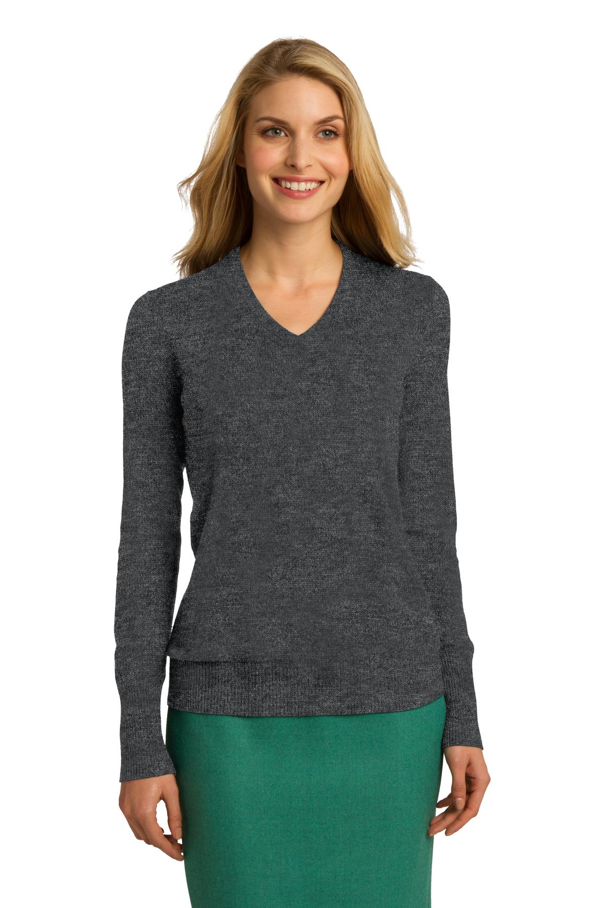 Port Authority Women's V-Neck Sweater. LSW285 Womens Apparel Shirts & Tops
