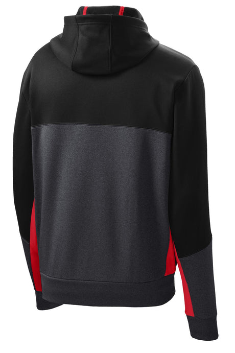Sport-Tek Men's Tech Fleece Colorblock Full-Zip Hooded Jacket Mens Apparel Jackets & Vests