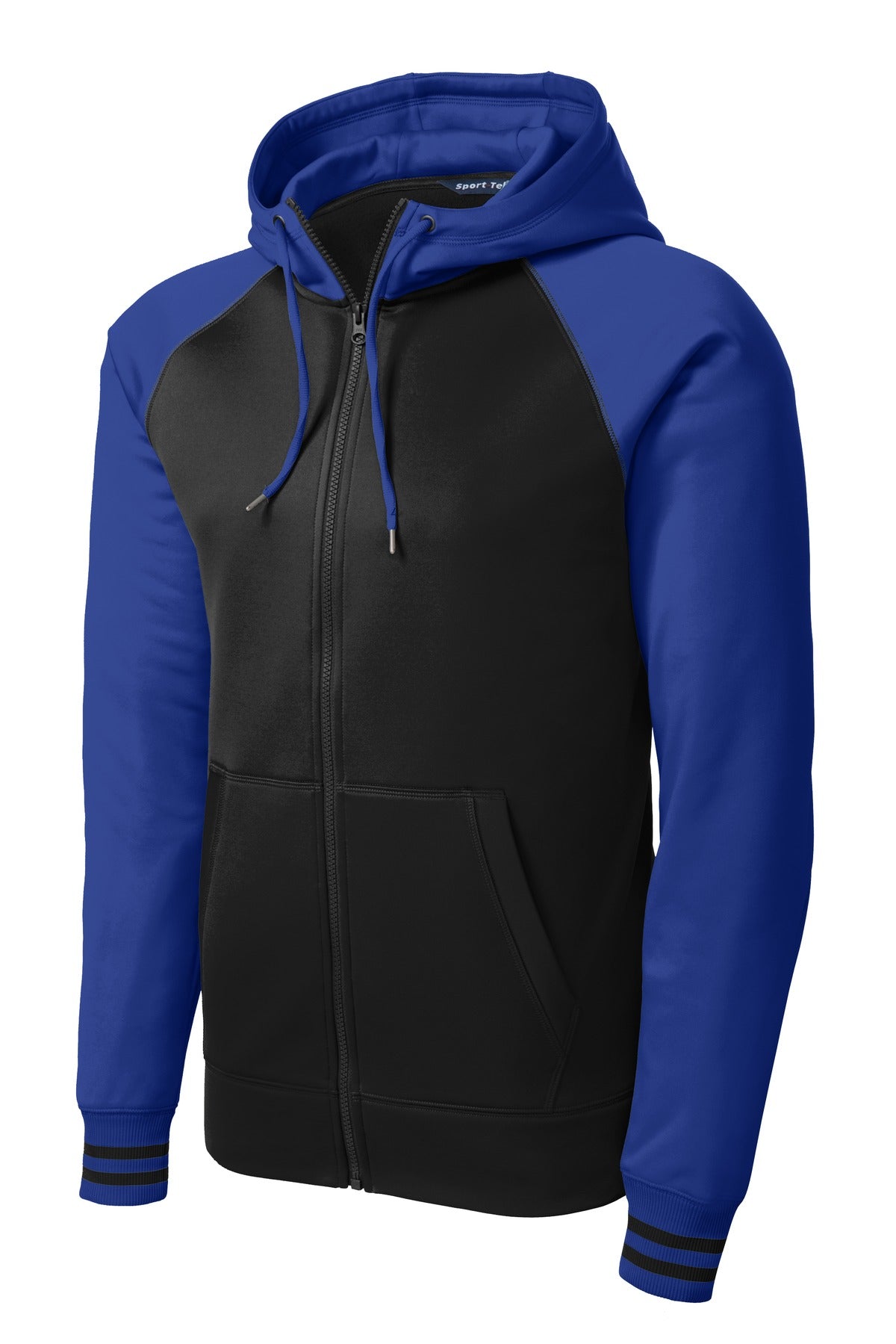 Sport-Tek Men's Sport-Wick Varsity Fleece Full-Zip Hooded Jacket Mens Apparel Jackets & Vests