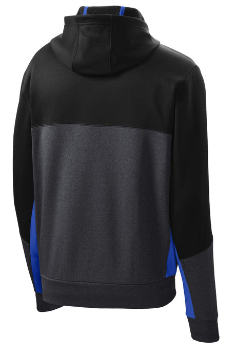 Sport-Tek Men's Tech Fleece Colorblock Full-Zip Hooded Jacket Mens Apparel Jackets & Vests