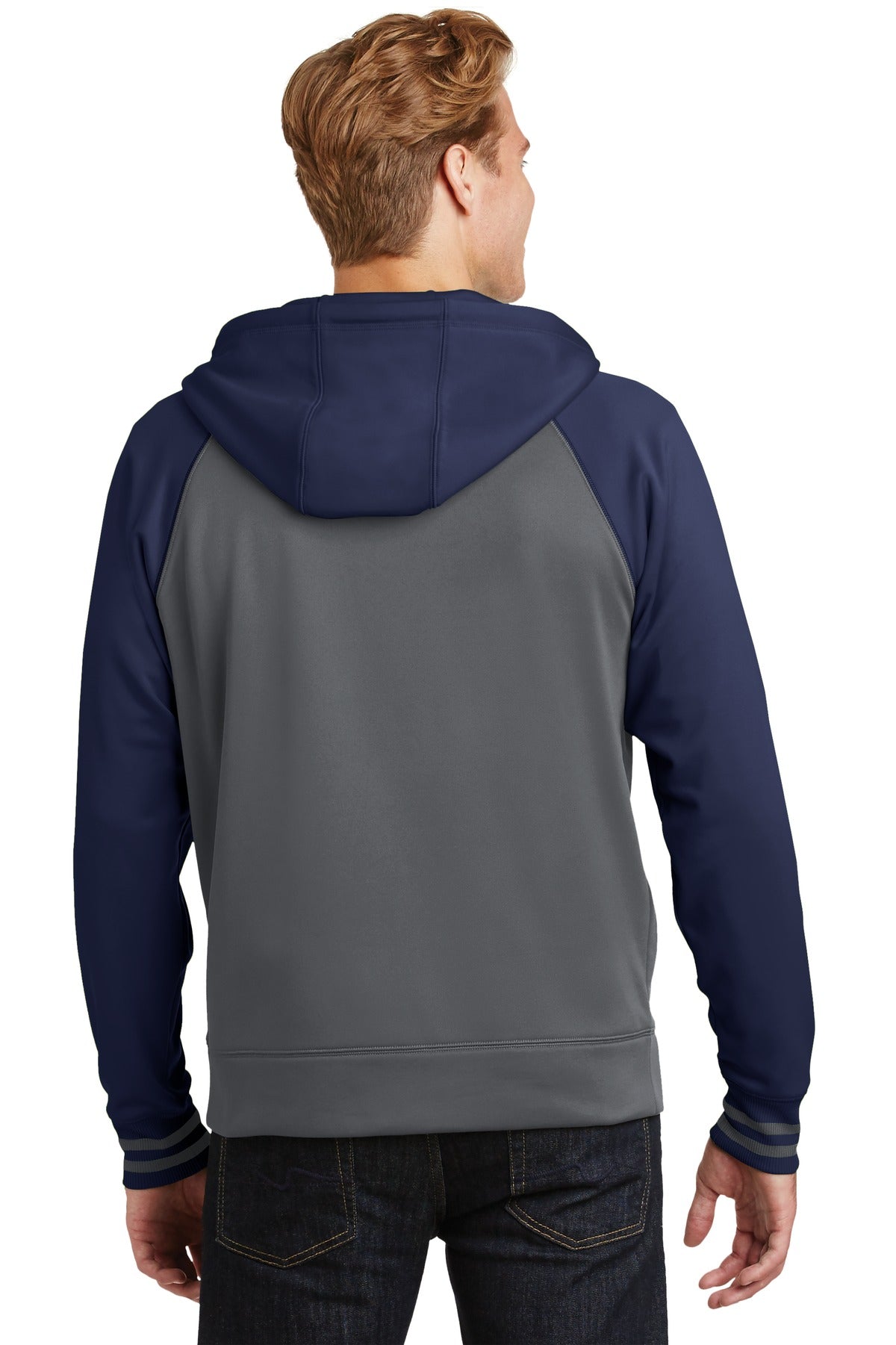 Sport-Tek Men's Sport-Wick Varsity Fleece Full-Zip Hooded Jacket Mens Apparel Jackets & Vests