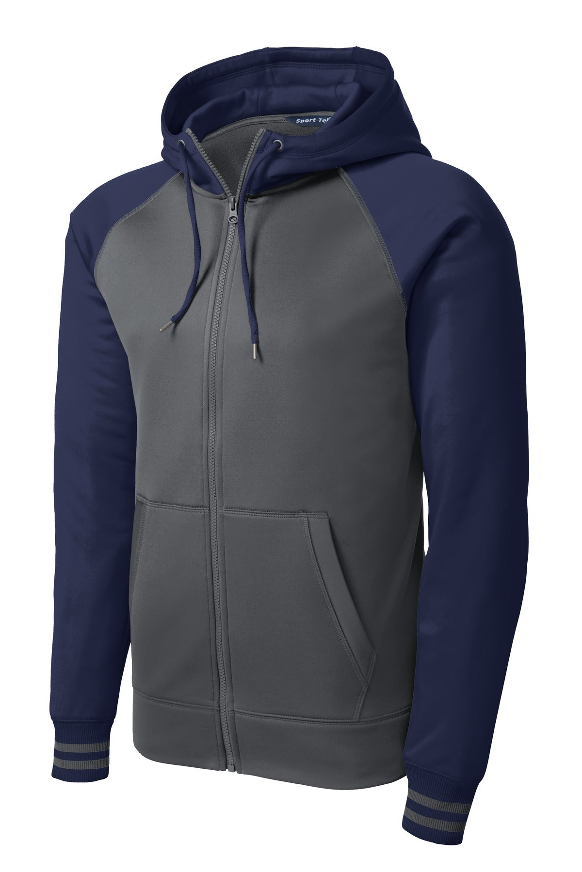 Sport-Tek Men's Sport-Wick Varsity Fleece Full-Zip Hooded Jacket Mens Apparel Jackets & Vests