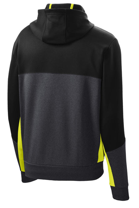 Sport-Tek Men's Tech Fleece Colorblock Full-Zip Hooded Jacket Mens Apparel Jackets & Vests