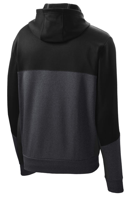 Sport-Tek Men's Tech Fleece Colorblock Full-Zip Hooded Jacket Mens Apparel Jackets & Vests