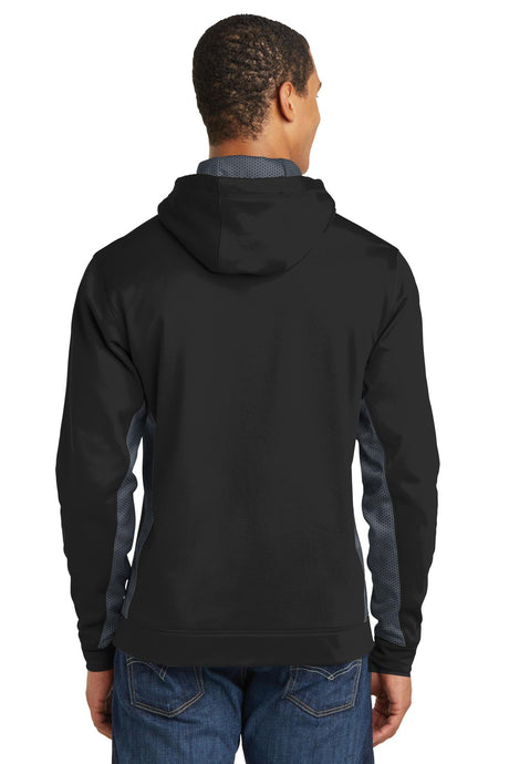 Sport-Tek Men's Sport-Wick CamoHex Fleece Colorblock Hooded Pullover Mens Apparel Sweatshirts & Fleece