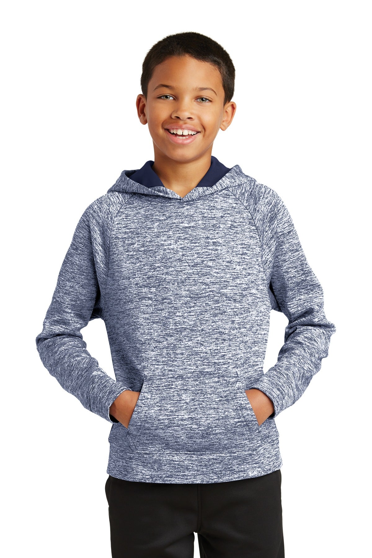 Sport-Tek Youth PosiCharge Electric Heather Fleece Hooded Pullover YST225 Youth Apparel Hoodies & Sweatshirts
