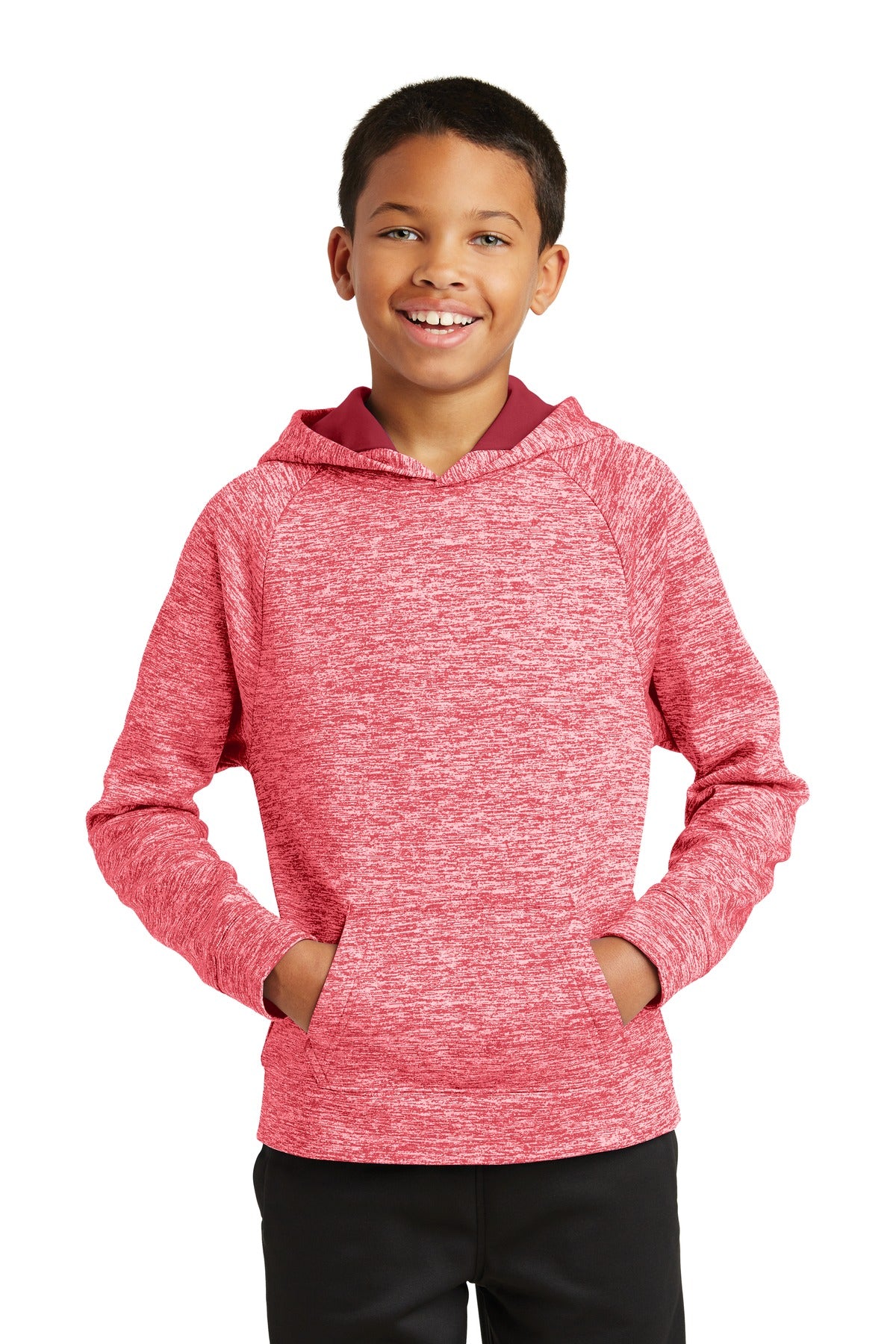 Sport-Tek Youth PosiCharge Electric Heather Fleece Hooded Pullover YST225 Youth Apparel Hoodies & Sweatshirts