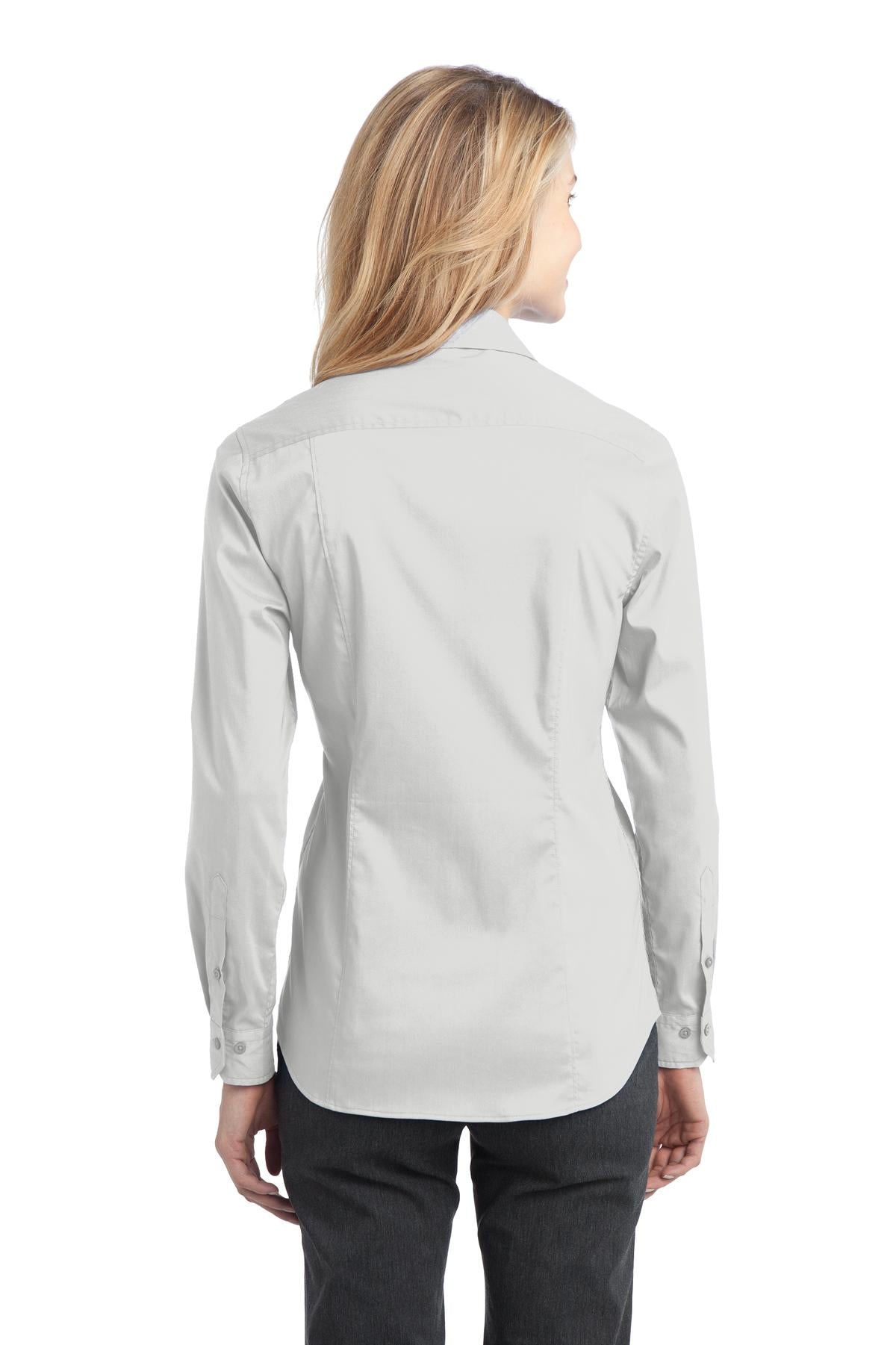 Port Authority Ladies Stretch Poplin Shirt. L646 Womens Apparel Shirts & Tops