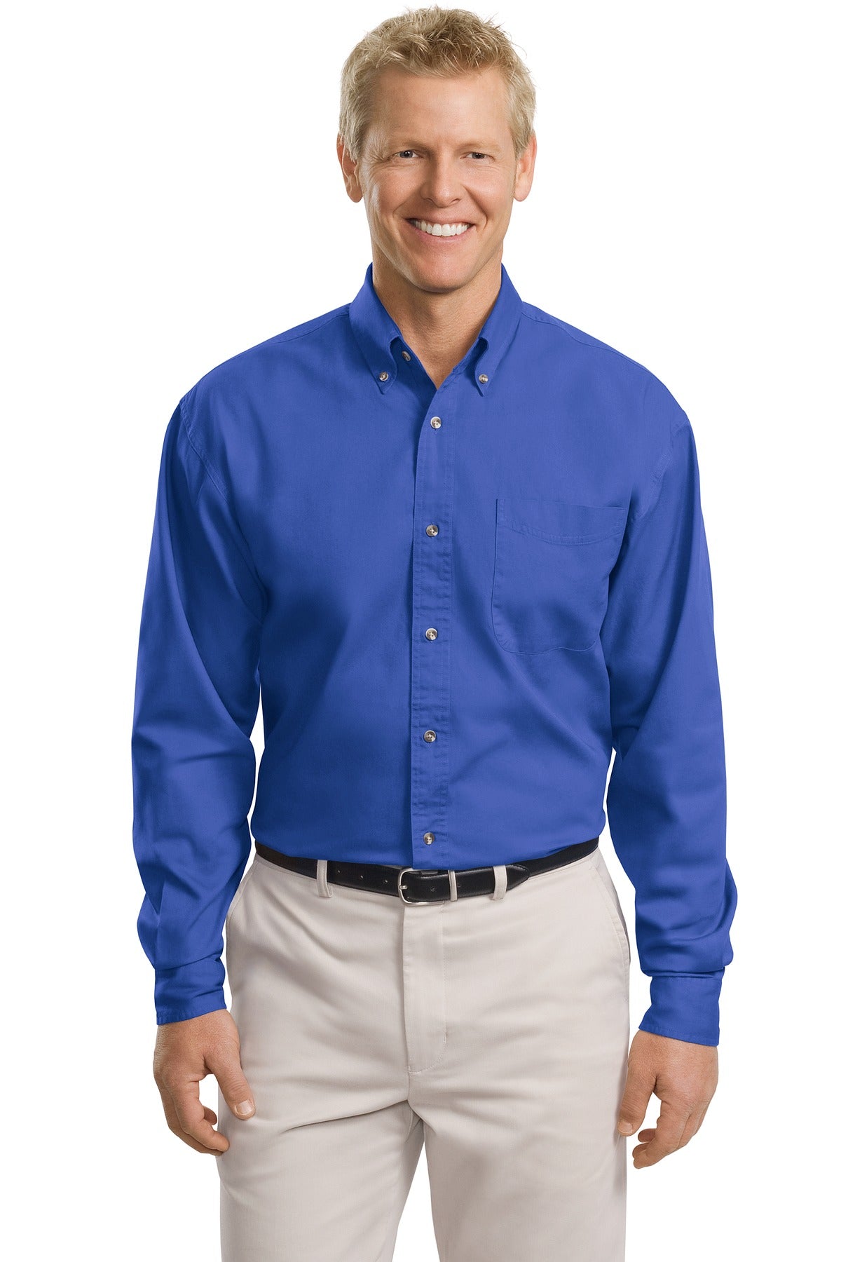 Port Authority Men's Tall Long Sleeve Twill Shirt. TLS600T Mens Apparel Shirts & Tops