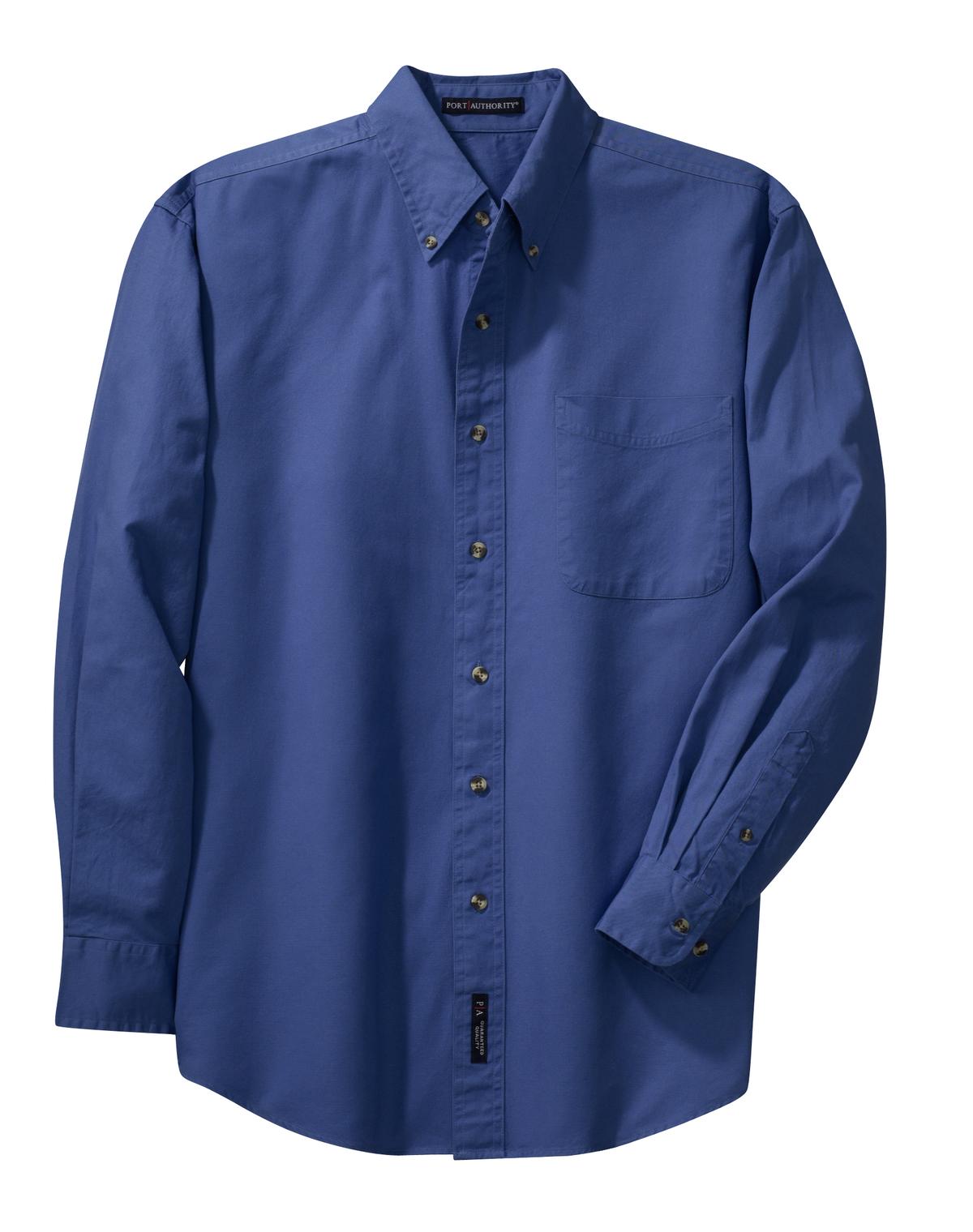Port Authority Men's Tall Long Sleeve Twill Shirt. TLS600T Mens Apparel Shirts & Tops