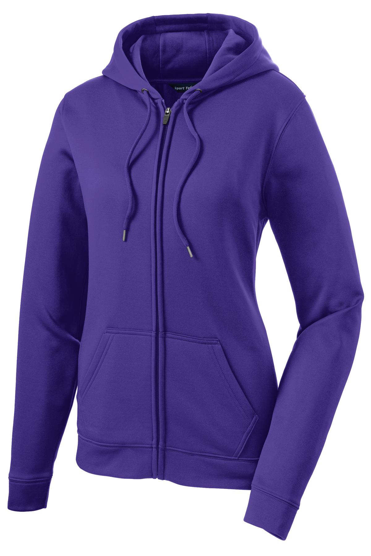 Sport-Tek Women's Sport-Wick Fleece Full-Zip Hooded Jacket Womens Apparel Jackets & Vests