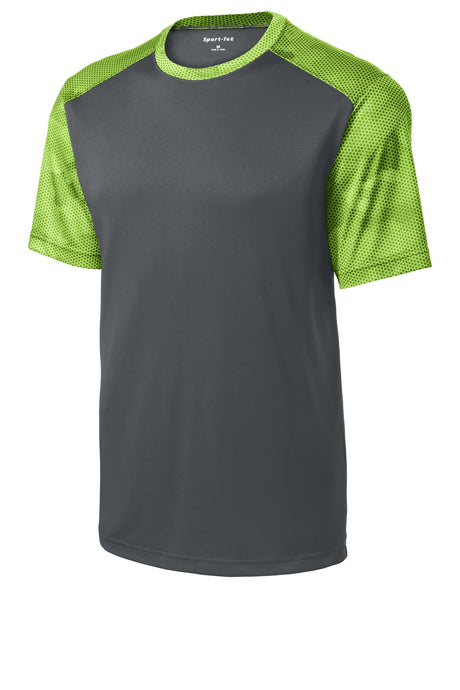 Sport-Tek Youth CamoHex Colorblock Tee YST371 Youth Apparel Shirts & Tops