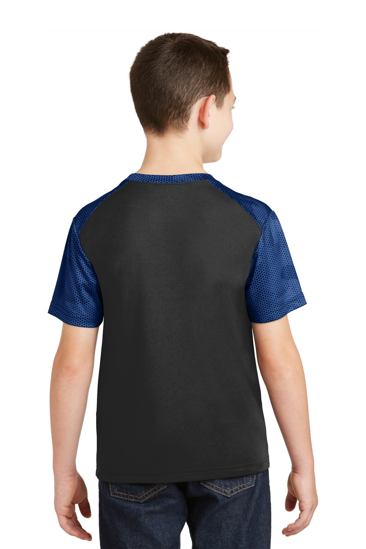 Sport-Tek Youth CamoHex Colorblock Tee YST371 Youth Apparel Shirts & Tops