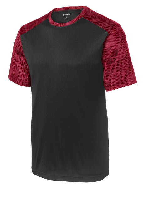 Sport-Tek Youth CamoHex Colorblock Tee YST371 Youth Apparel Shirts & Tops