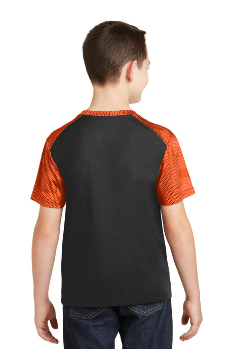 Sport-Tek Youth CamoHex Colorblock Tee YST371 Youth Apparel Shirts & Tops