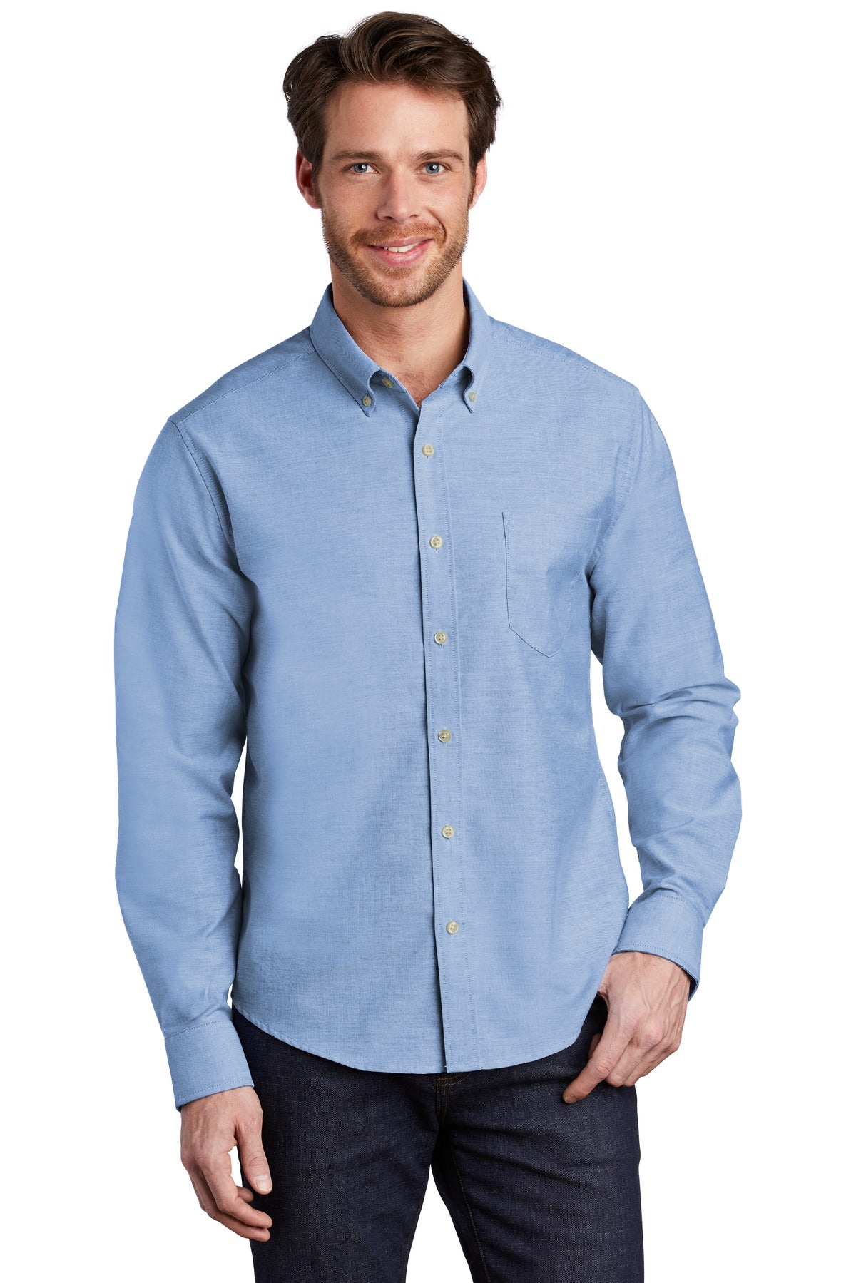 Port Authority Men's Untucked Fit SuperPro Oxford S651 Mens Apparel Shirts & Tops