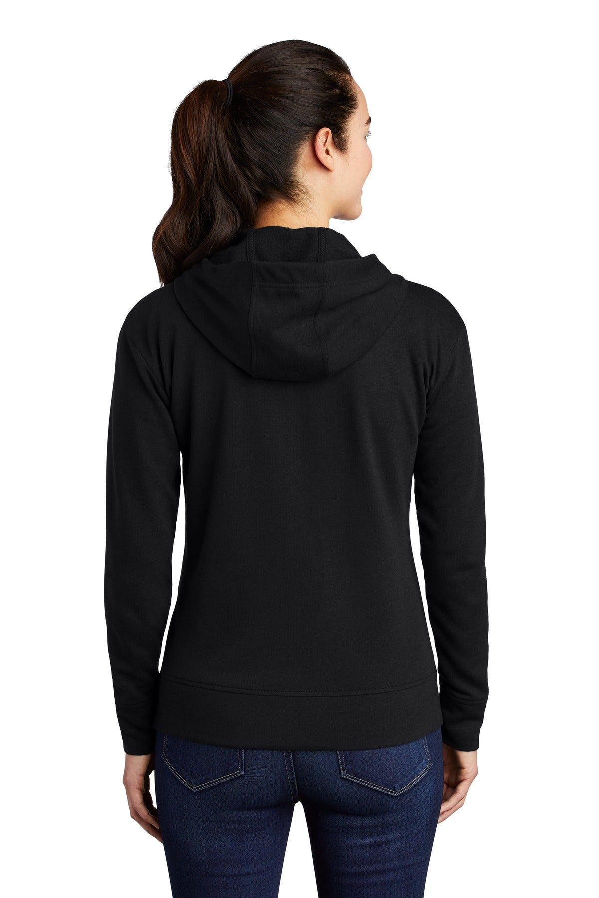 Sport-Tek Women's PosiCharge Tri-Blend Wicking Fleece Full-Zip Hooded Jacket. LST293 Womens Apparel Jackets & Vests
