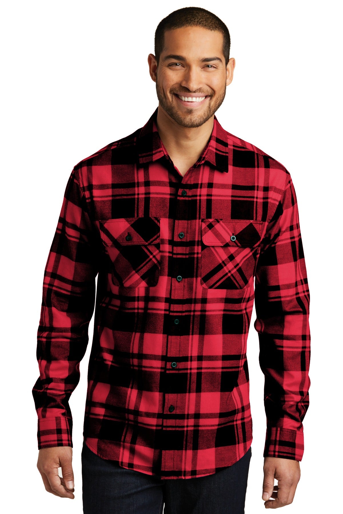 Port Authority Men's Plaid Flannel Shirt. W668 Mens Apparel Shirts & Tops