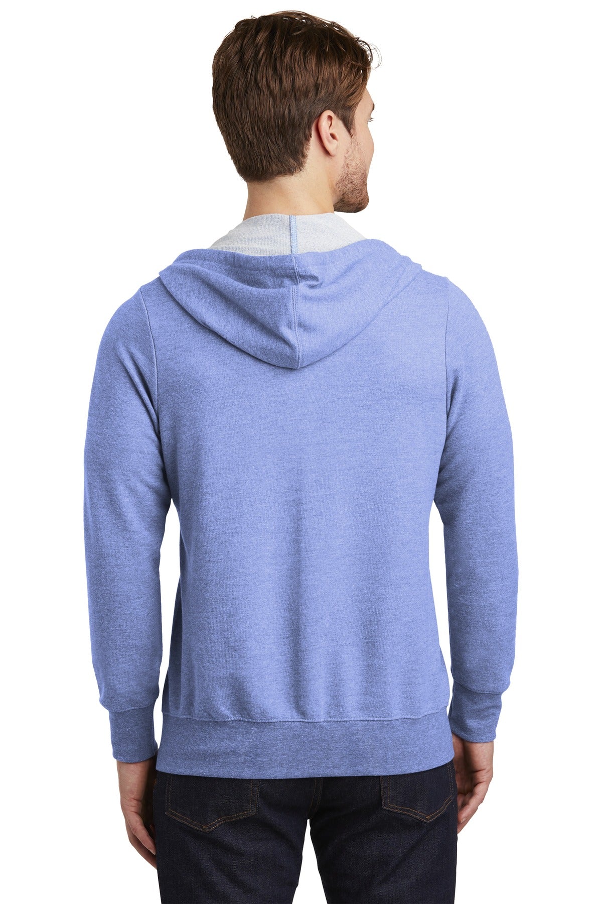 District Perfect Tri French Terry Full-Zip Hoodie. DT356 Mens Apparel Sweatshirts & Fleece