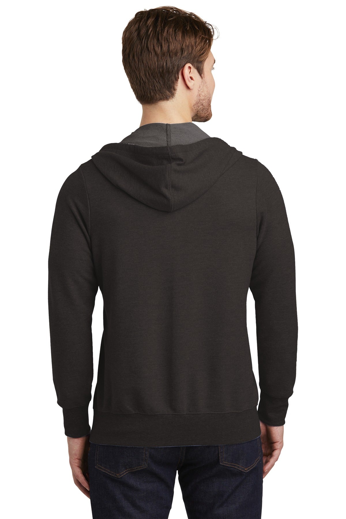 District Perfect Tri French Terry Full-Zip Hoodie. DT356 Mens Apparel Sweatshirts & Fleece