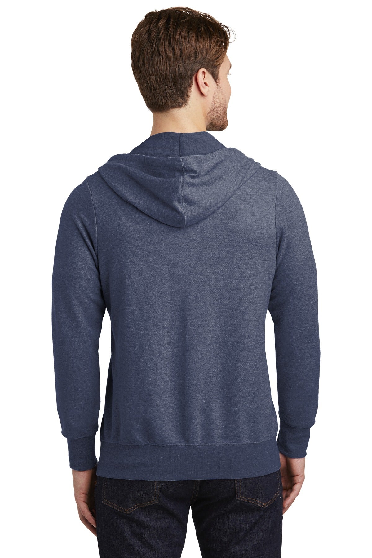 District Perfect Tri French Terry Full-Zip Hoodie. DT356 Mens Apparel Sweatshirts & Fleece