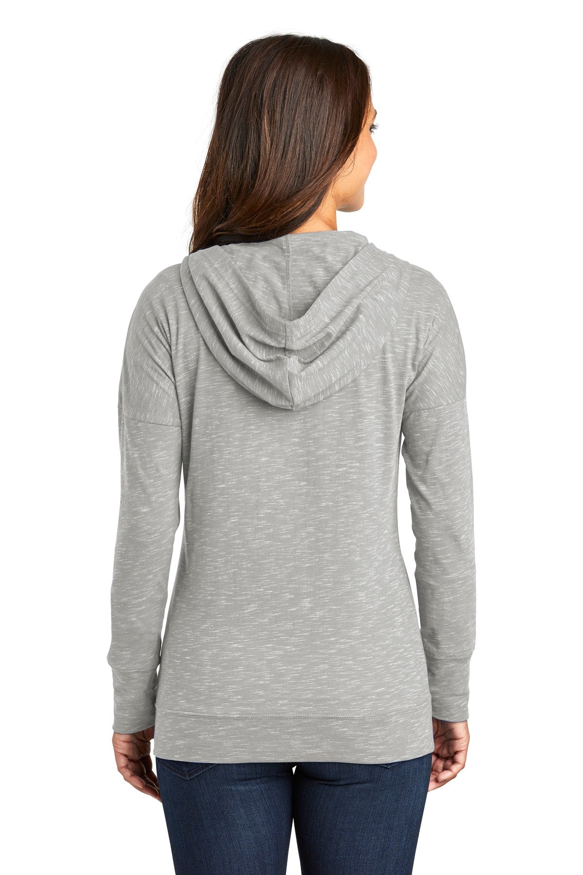 District Women's Medal Full-Zip Hoodie. DT665 Womens Apparel Sweatshirts & Fleece