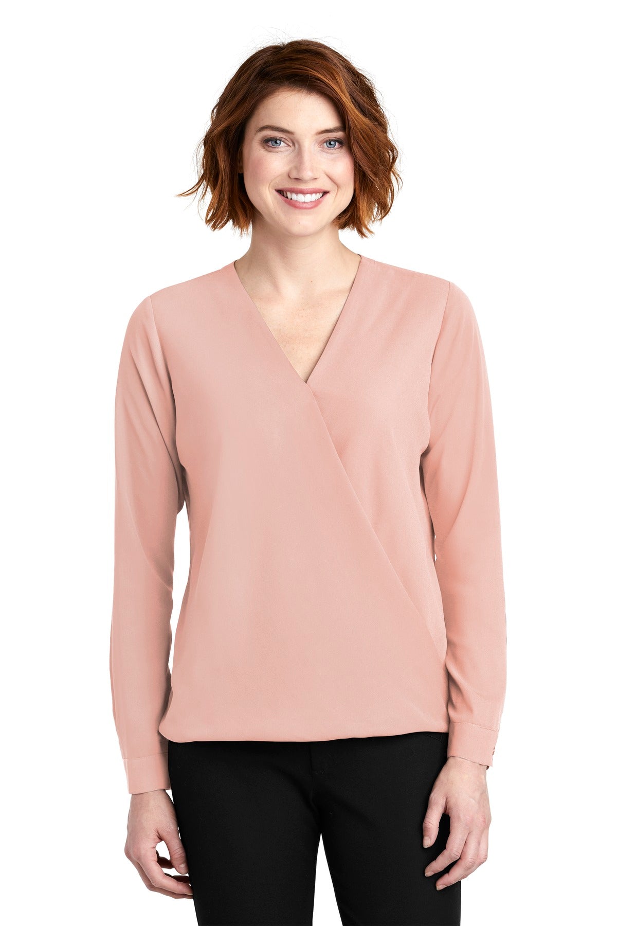 Port Authority Women's Wrap Blouse. LW702 Womens Apparel Shirts & Tops