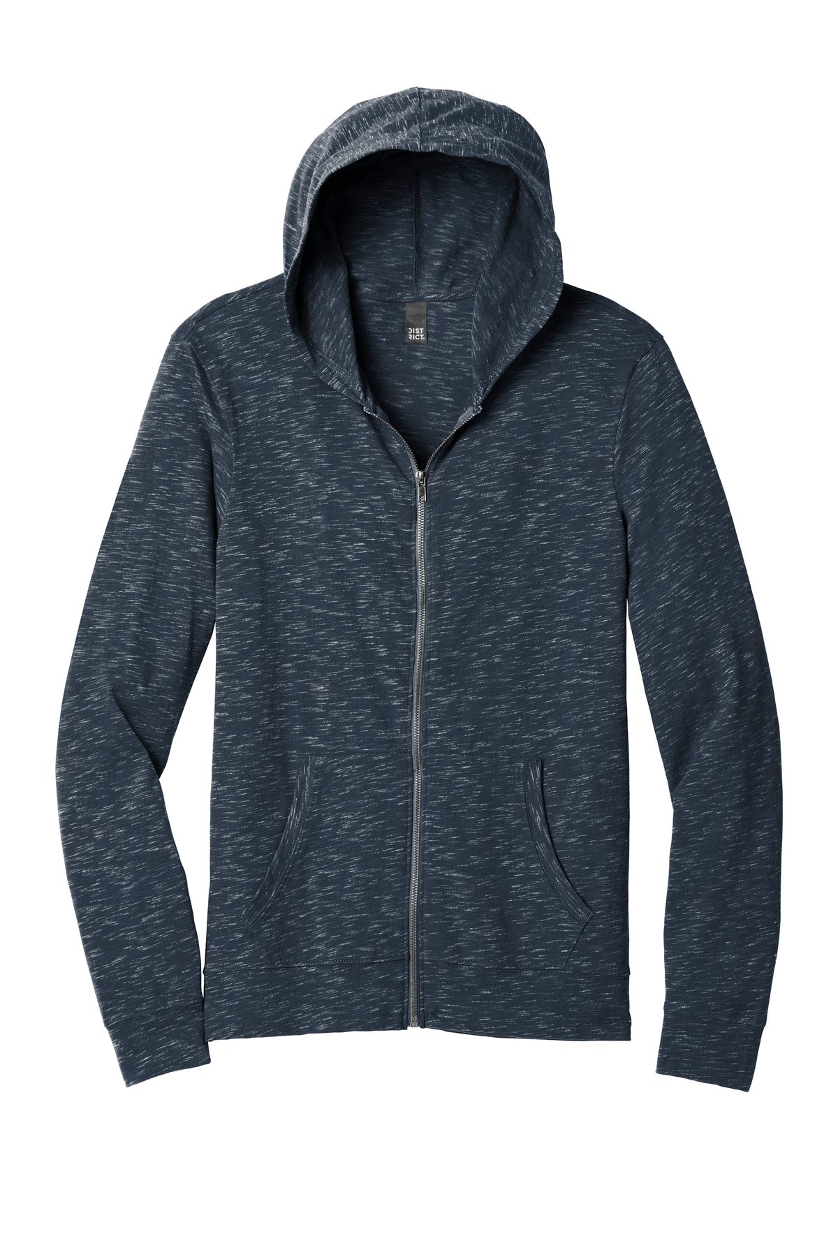 District Medal Full-Zip Hoodie. DT565 Mens Apparel Sweatshirts & Fleece