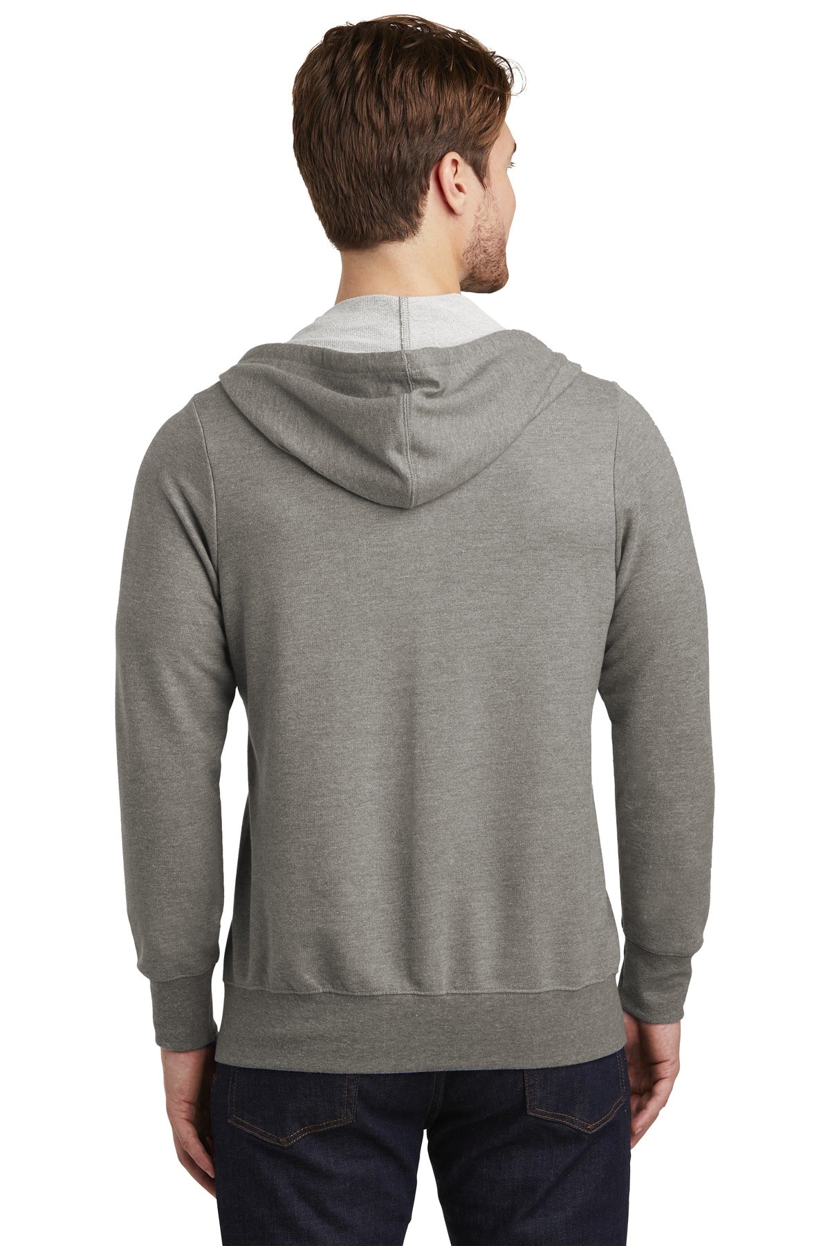 District Perfect Tri French Terry Full-Zip Hoodie. DT356 Mens Apparel Sweatshirts & Fleece
