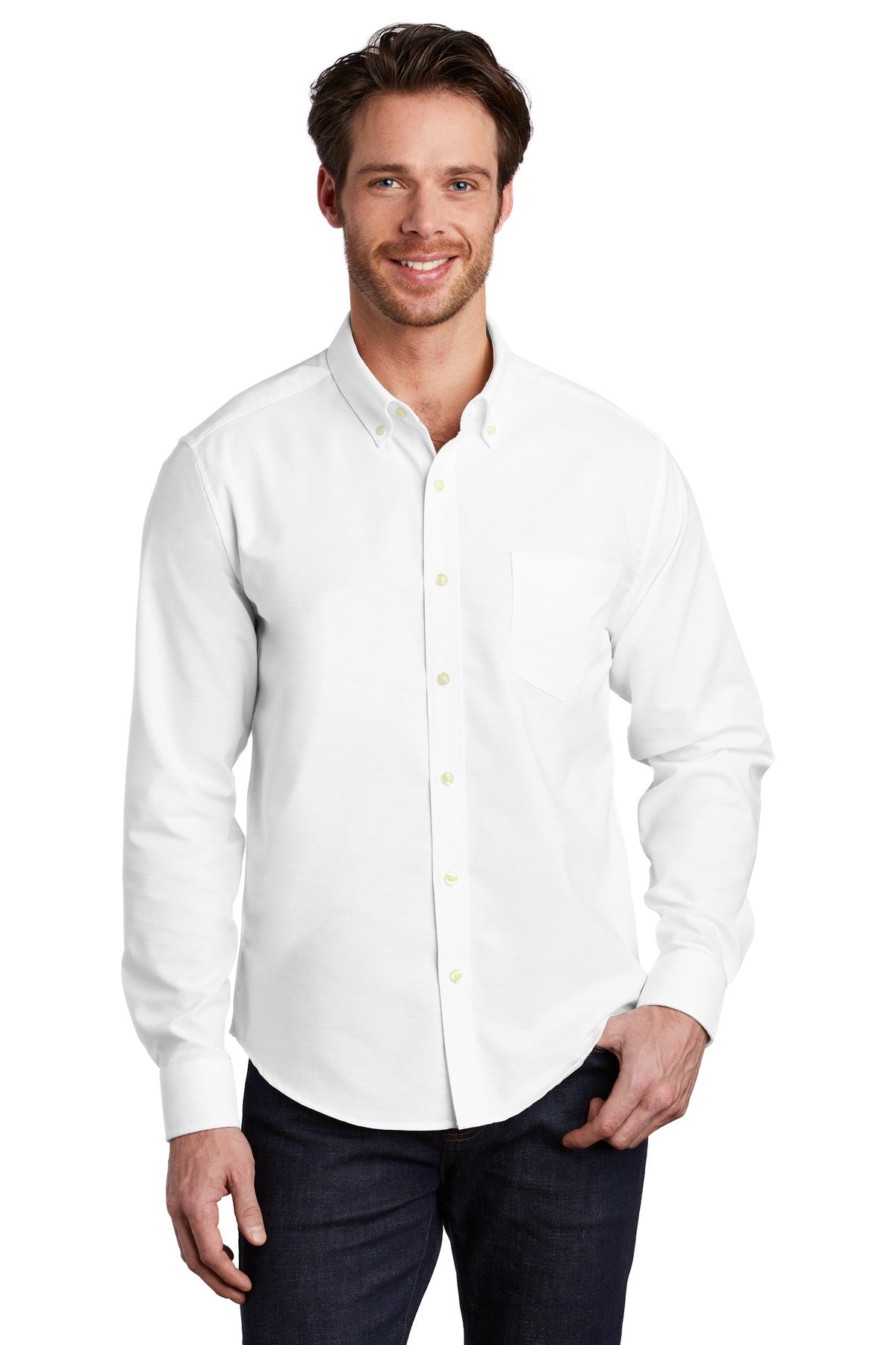 Port Authority Men's Untucked Fit SuperPro Oxford S651 Mens Apparel Shirts & Tops