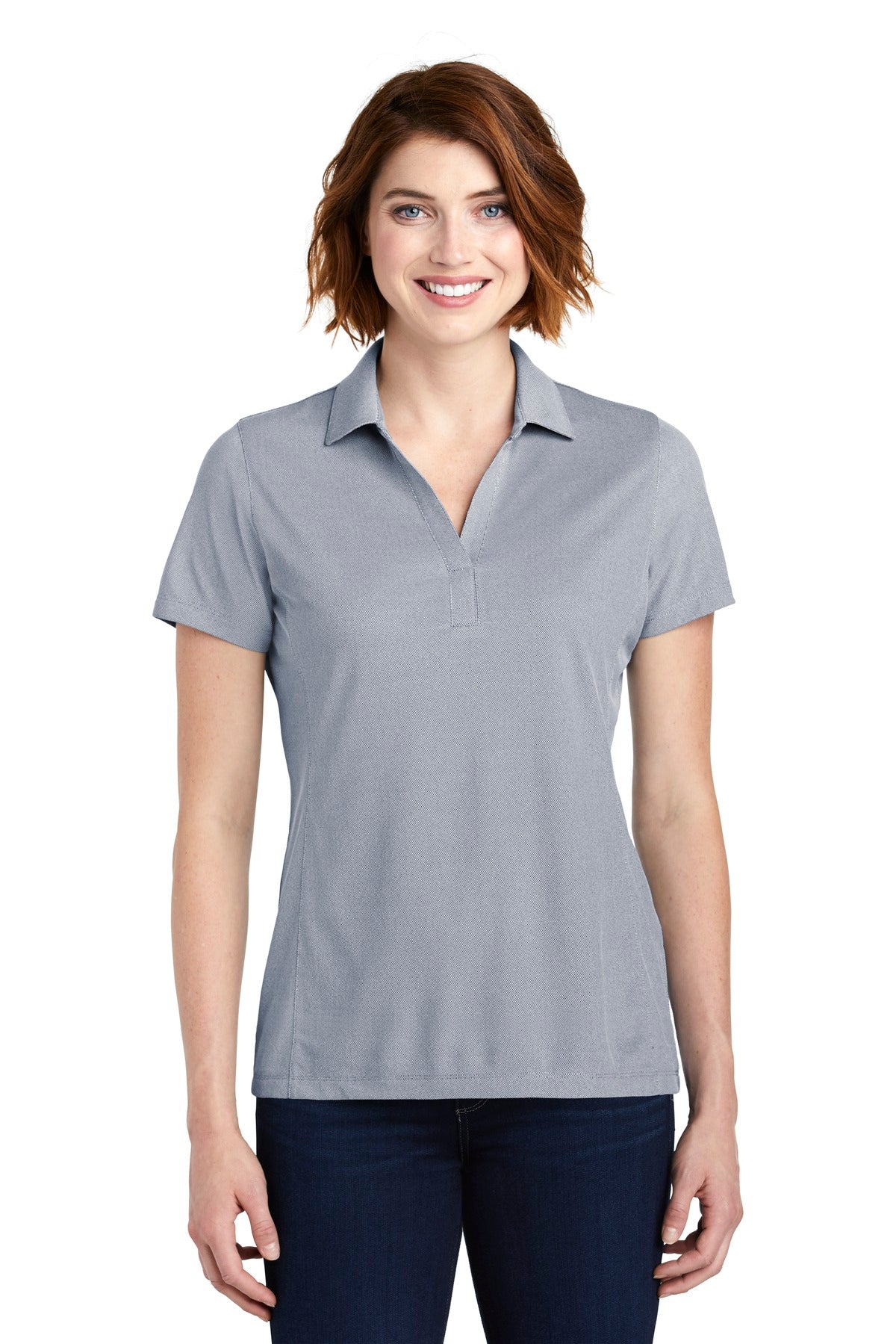 Port Authority Women's Poly Oxford Pique Polo. LK582 Womens Apparel Shirts & Tops