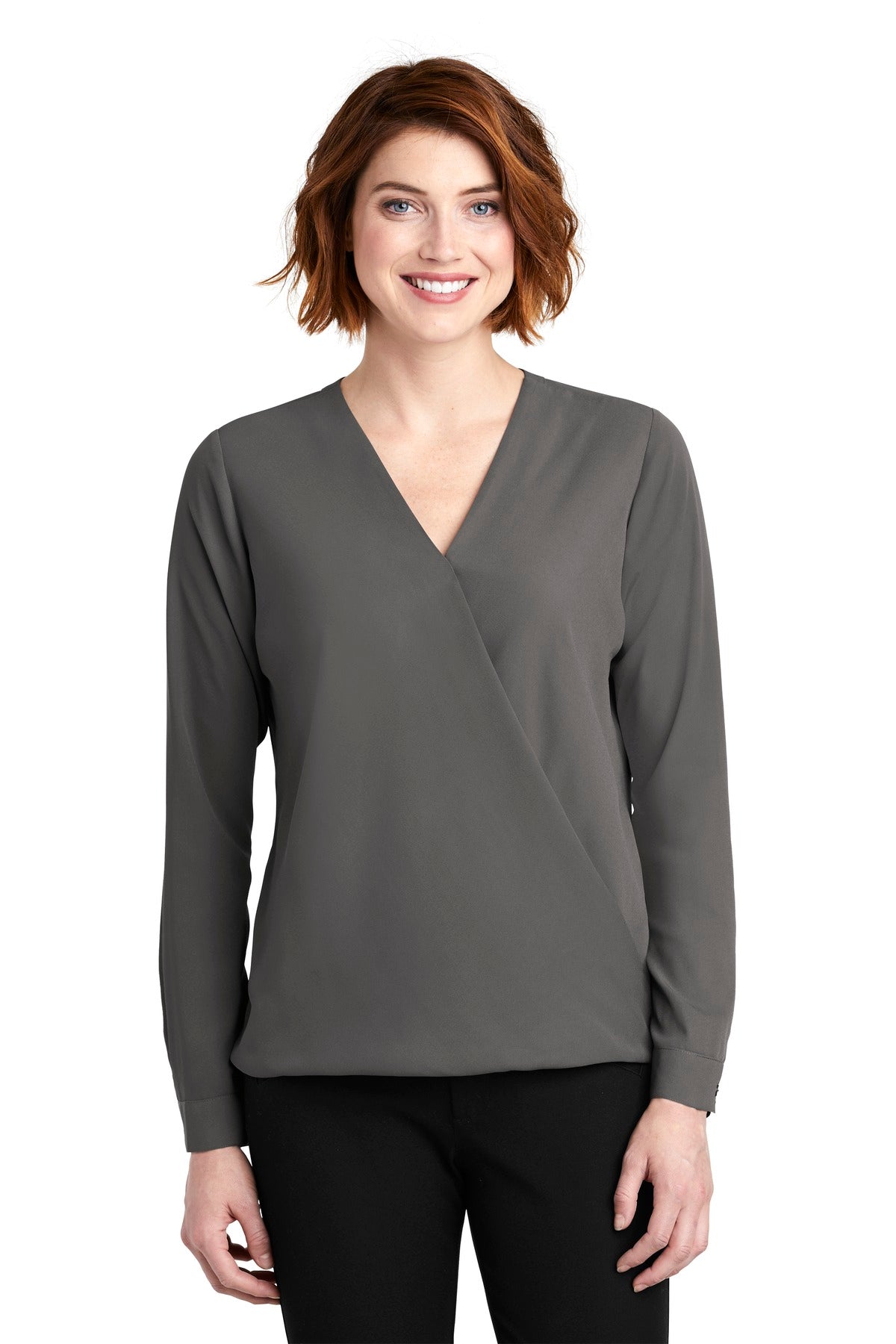 Port Authority Women's Wrap Blouse. LW702 Womens Apparel Shirts & Tops