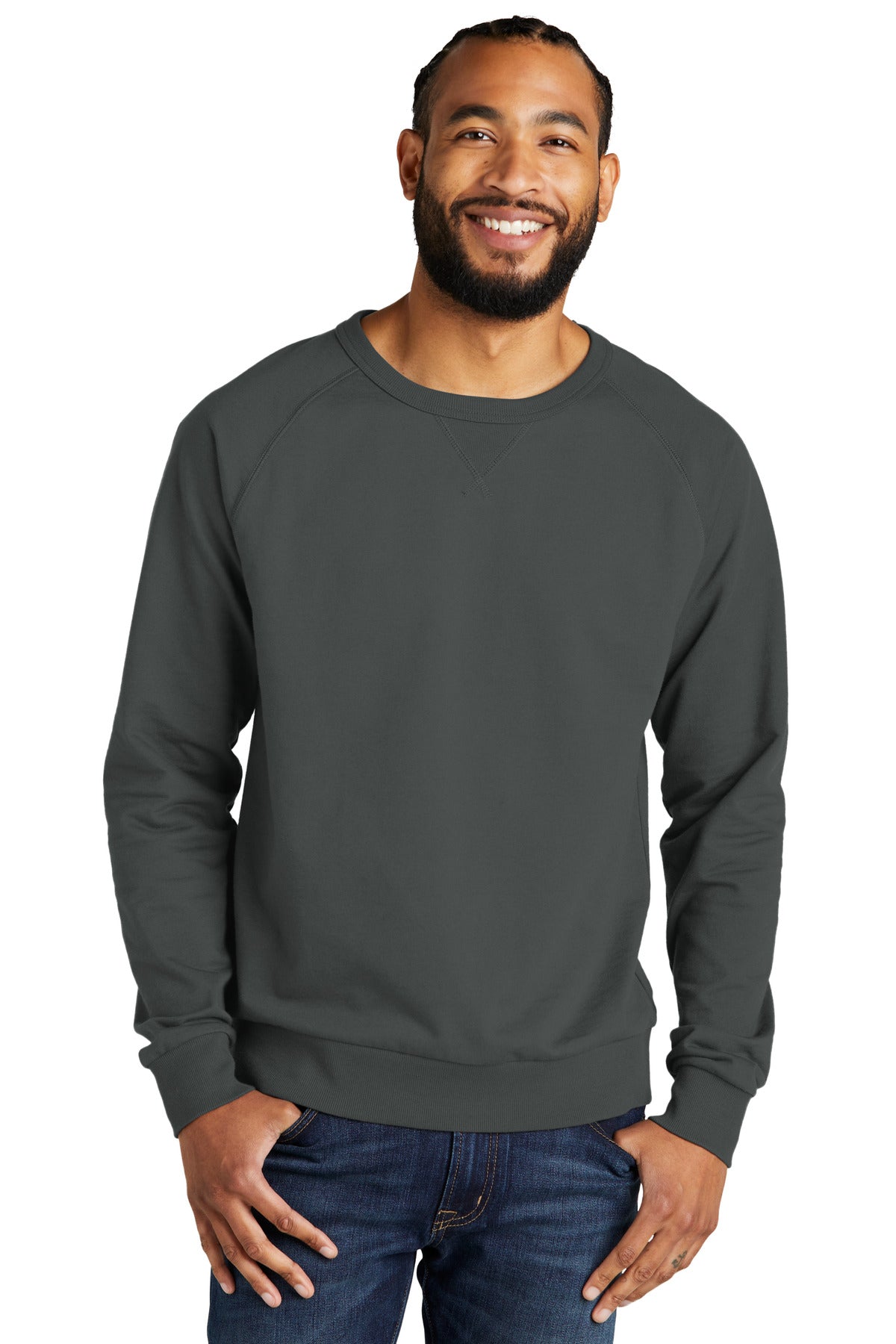 Allmade Men's Organic French Terry Crewneck Sweatshirt AL4004 Mens Apparel Sweatshirts & Fleece