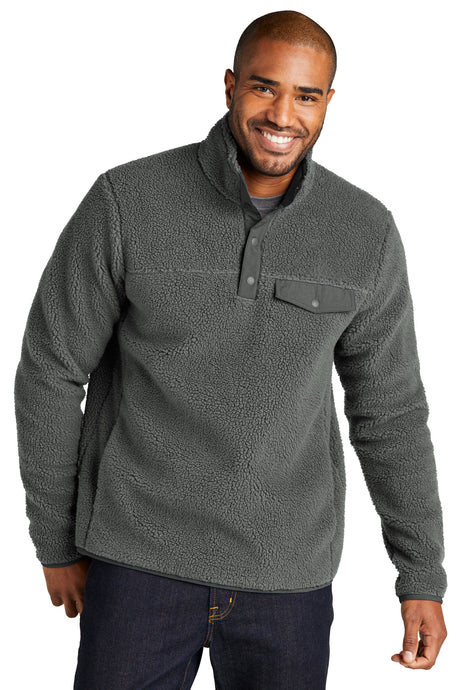 Port Authority Men's Camp Fleece Snap Pullover F140 Mens Apparel Sweatshirts & Fleece