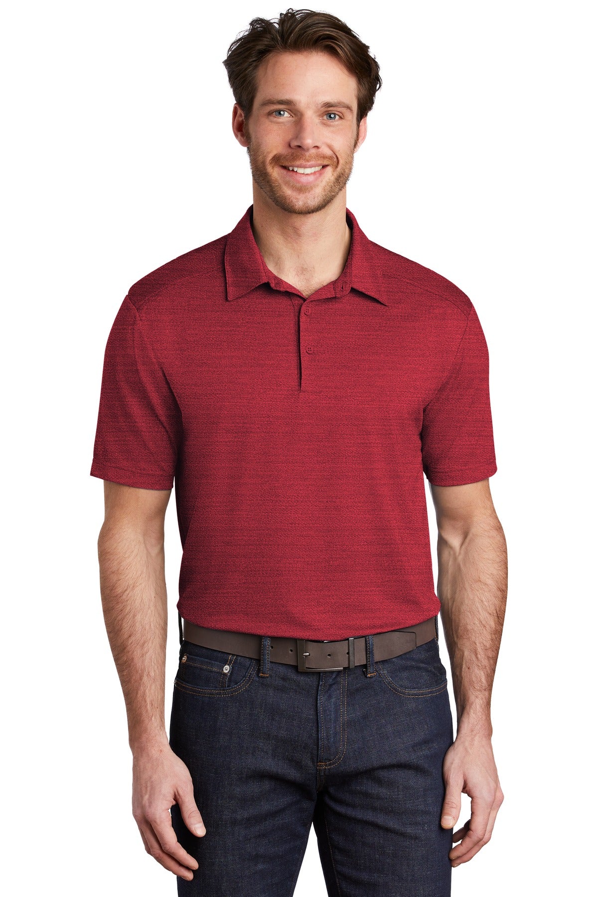 Port Authority Men's Stretch Heather Polo K583 Mens Apparel Shirts & Tops
