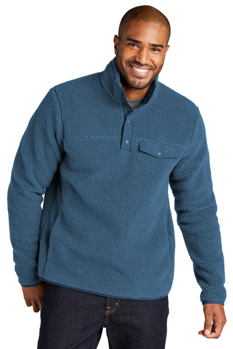 Port Authority Men's Camp Fleece Snap Pullover F140 Mens Apparel Sweatshirts & Fleece