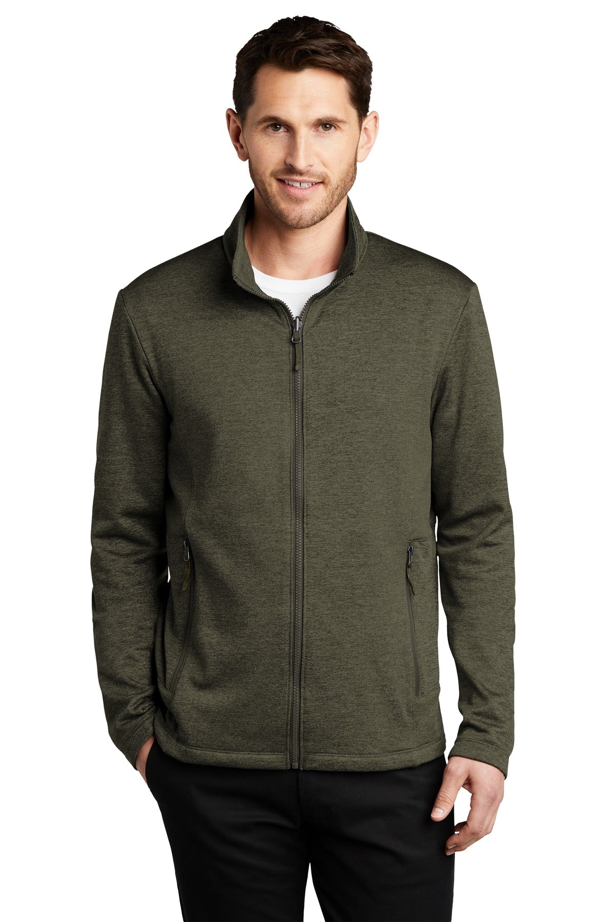 Port Authority Men's Collective Striated Fleece Jacket. F905 Mens Apparel Jackets & Vests