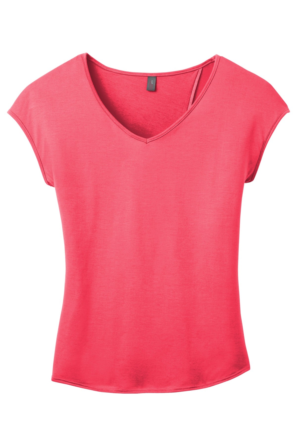 District Women's Drapey Cross-Back Tee. DM416 Womens Apparel Shirts & Tops