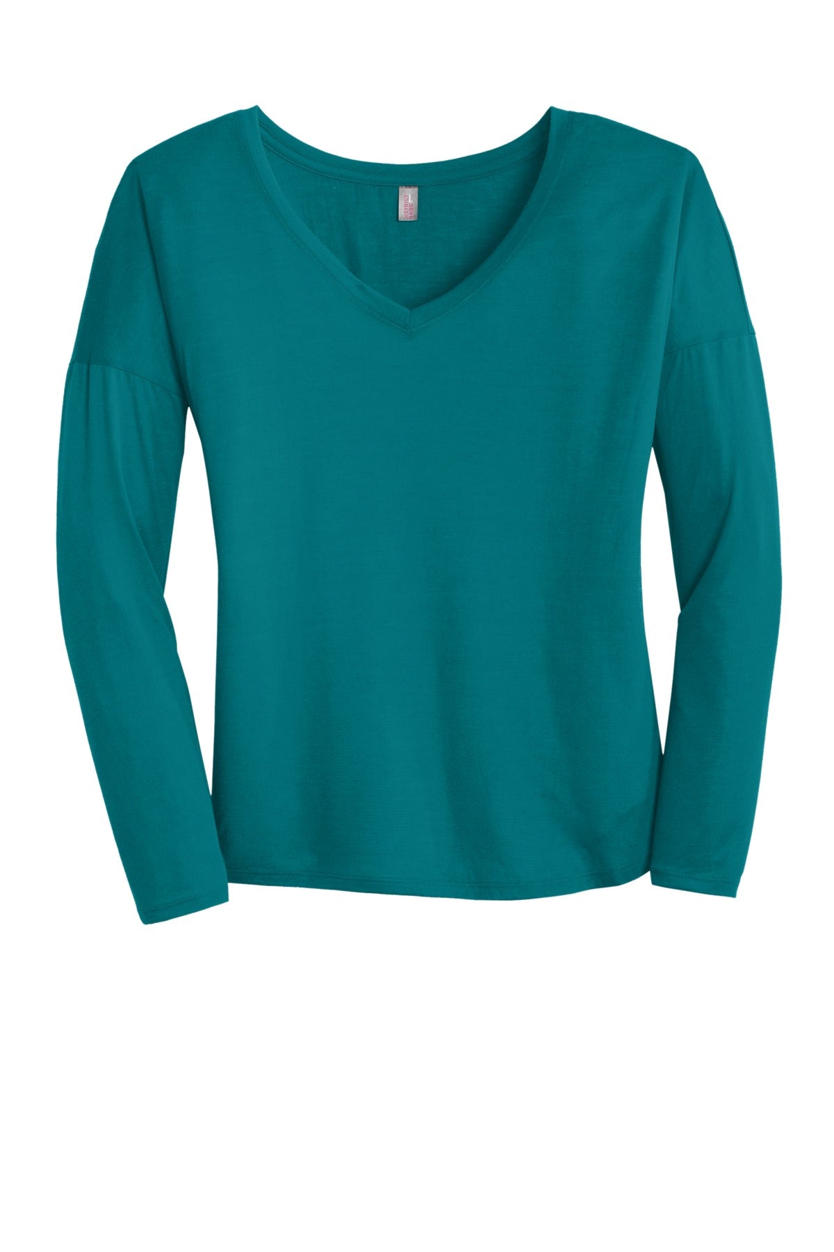 District Women's Drapey Long Sleeve Tee. DM413 Womens Apparel Shirts & Tops
