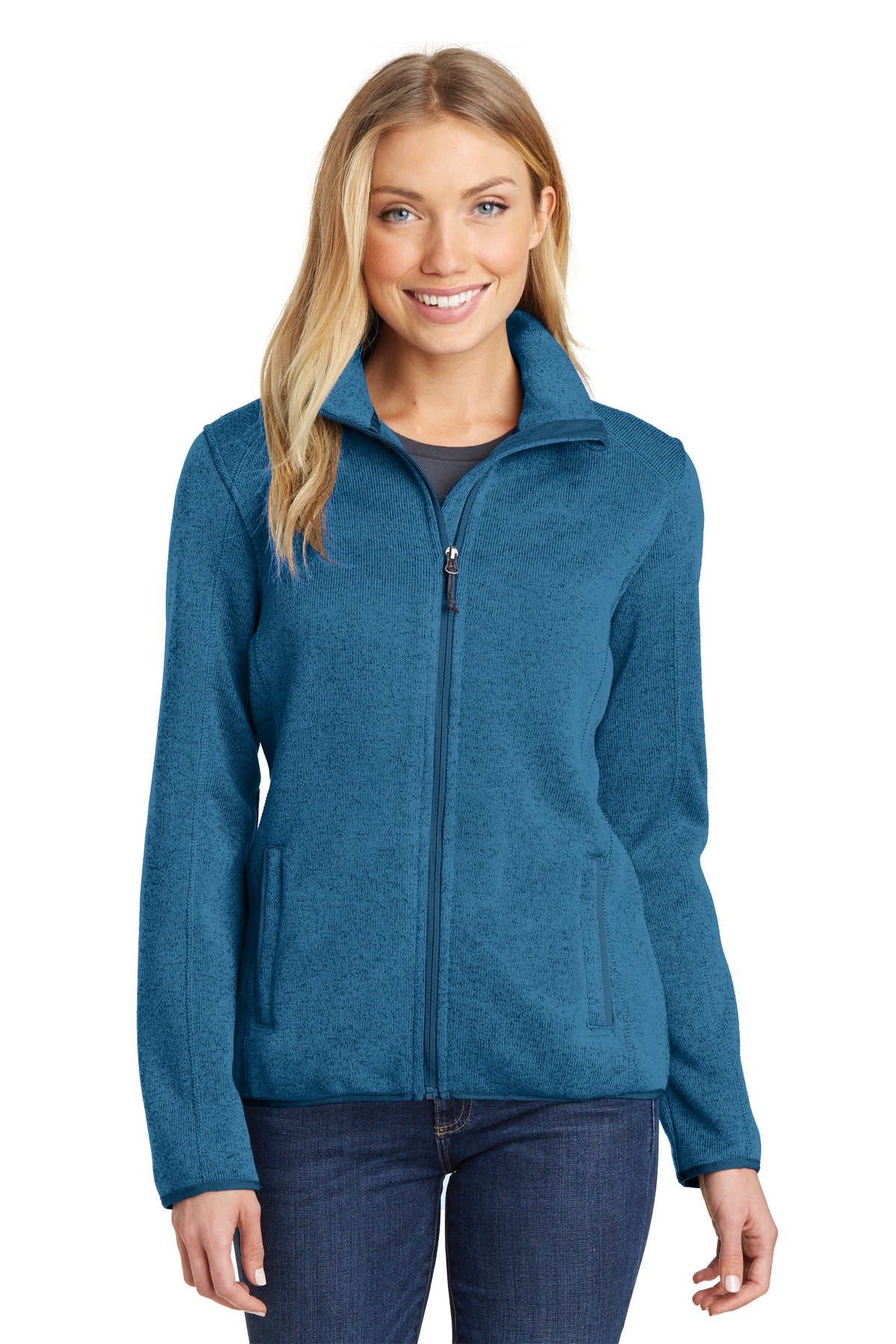 Port Authority Women's Sweater Fleece Jacket. L232 Womens Apparel Sweatshirts & Fleece