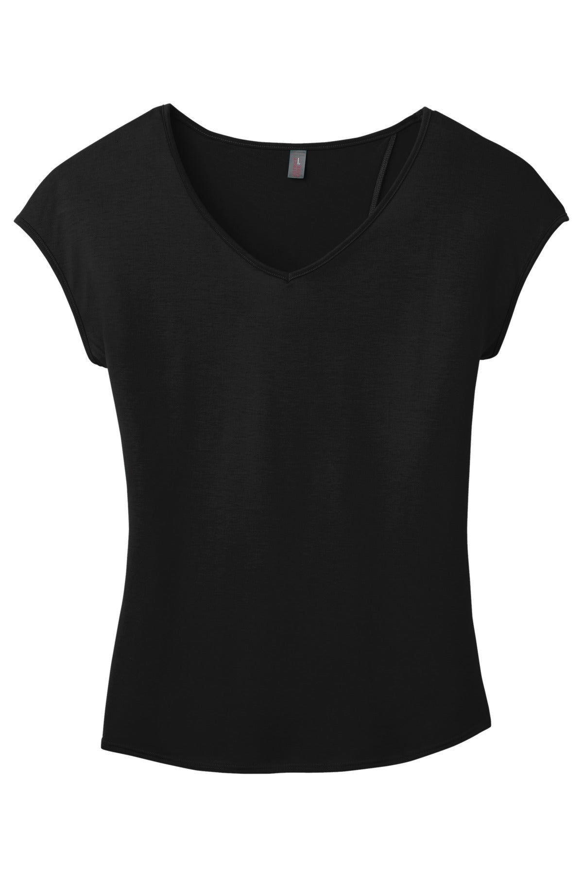 District Women's Drapey Cross-Back Tee. DM416 Womens Apparel Shirts & Tops