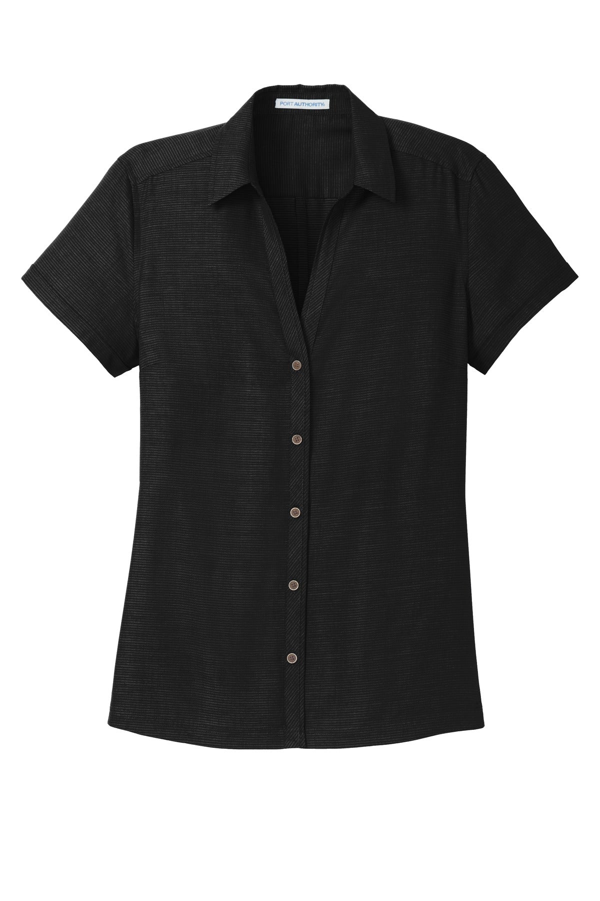 Port Authority Women's Textured Camp Shirt. L662 Womens Apparel Shirts & Tops